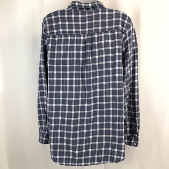 Universal Thread Womens Blue White Pink Rayon Long Sleeve Button Up Large - Picture 7 of 10